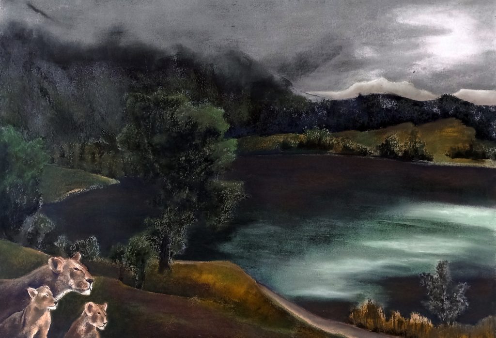 Die Löwin ist, trotz Unwetter am Thiersee angekommen